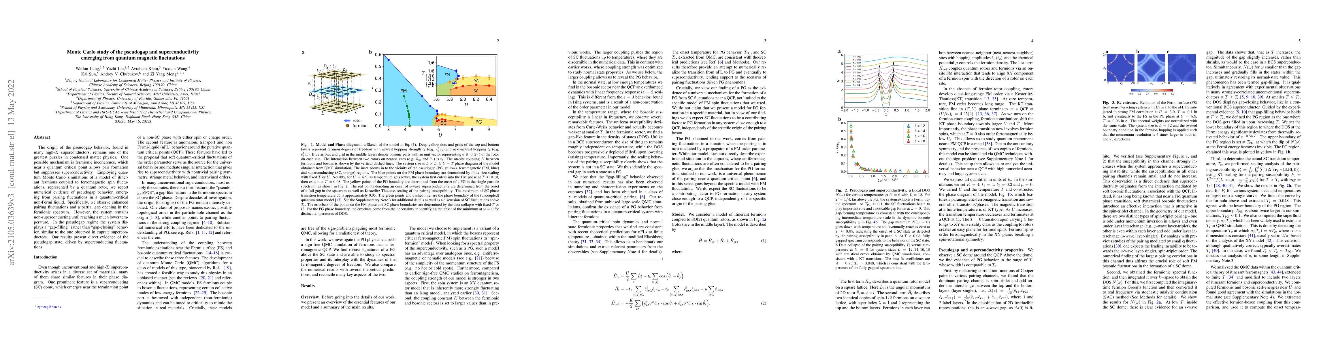 Thumbnail for Monte Carlo study of the pseudogap and superconductivity emerging from
  quantum magnetic fluctuations