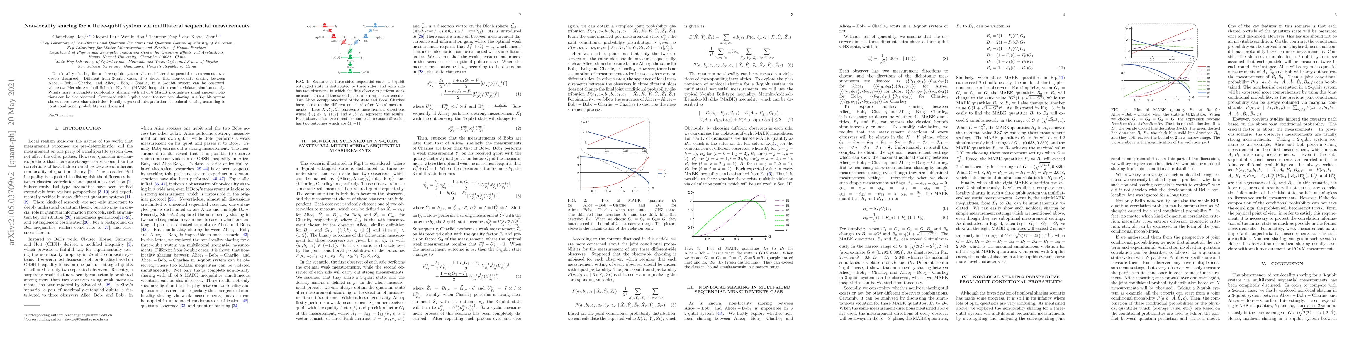 Thumbnail for Non-locality sharing for a three-qubit system via multilateral
  sequential measurements