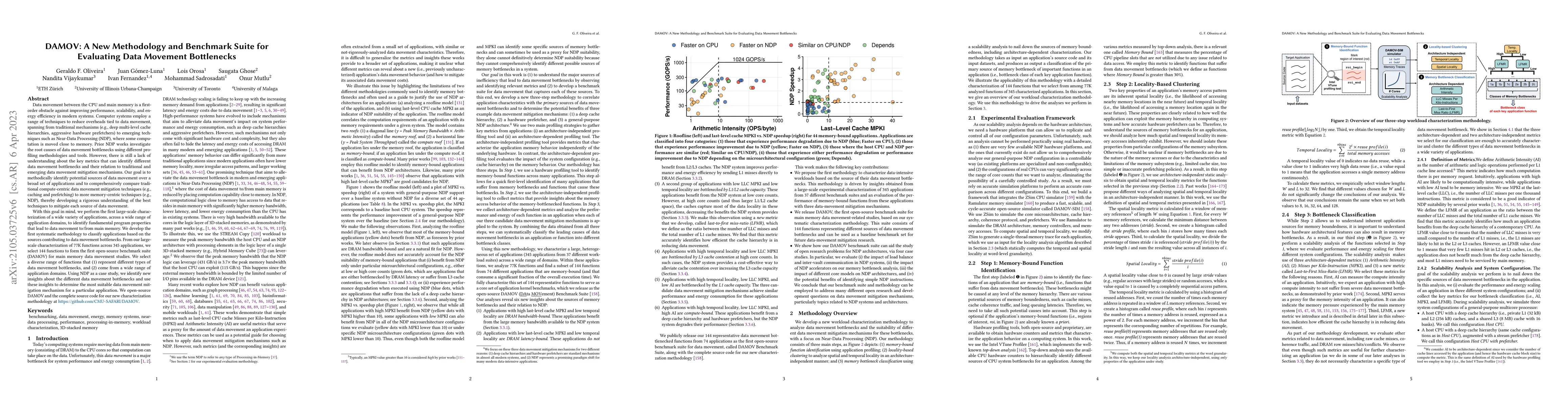 Thumbnail for DAMOV: A New Methodology and Benchmark Suite for Evaluating Data
  Movement Bottlenecks