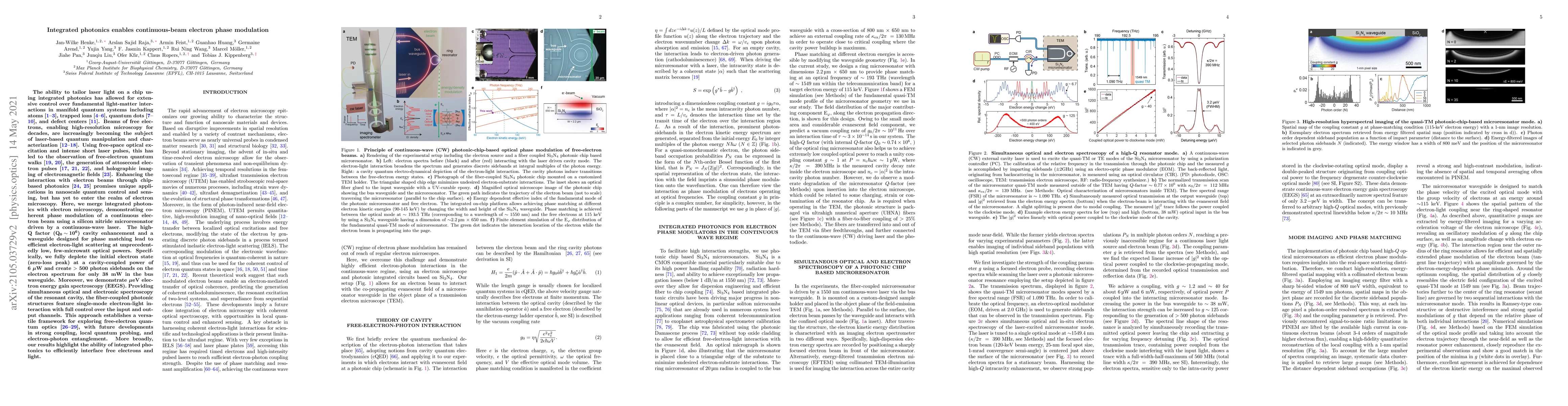 Thumbnail for Integrated photonics enables continuous-beam electron phase modulation