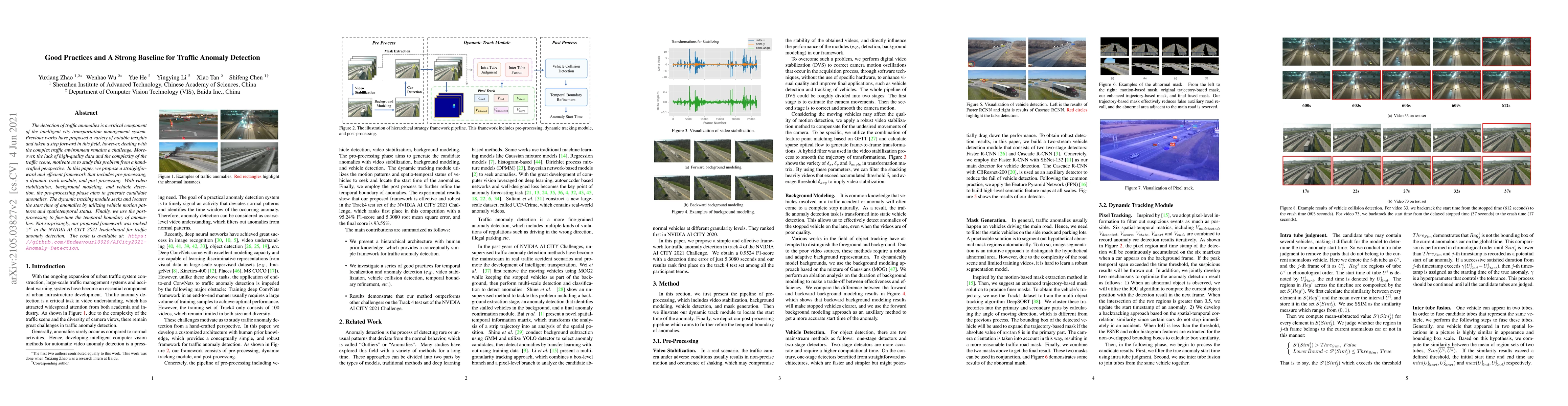 Thumbnail for Good Practices and A Strong Baseline for Traffic Anomaly Detection
