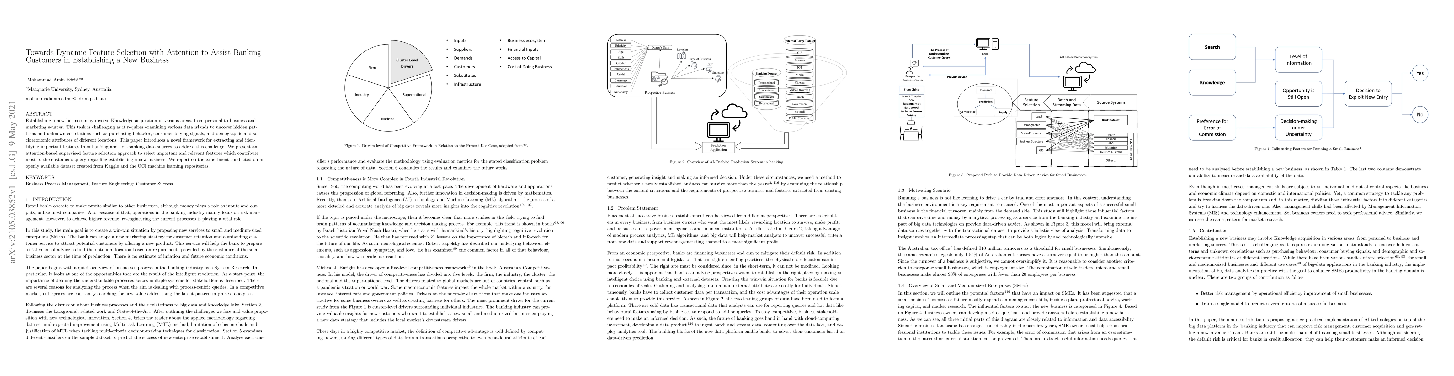 Thumbnail for Towards Dynamic Feature Selection with Attention to Assist Banking
  Customers in Establishing a New Business