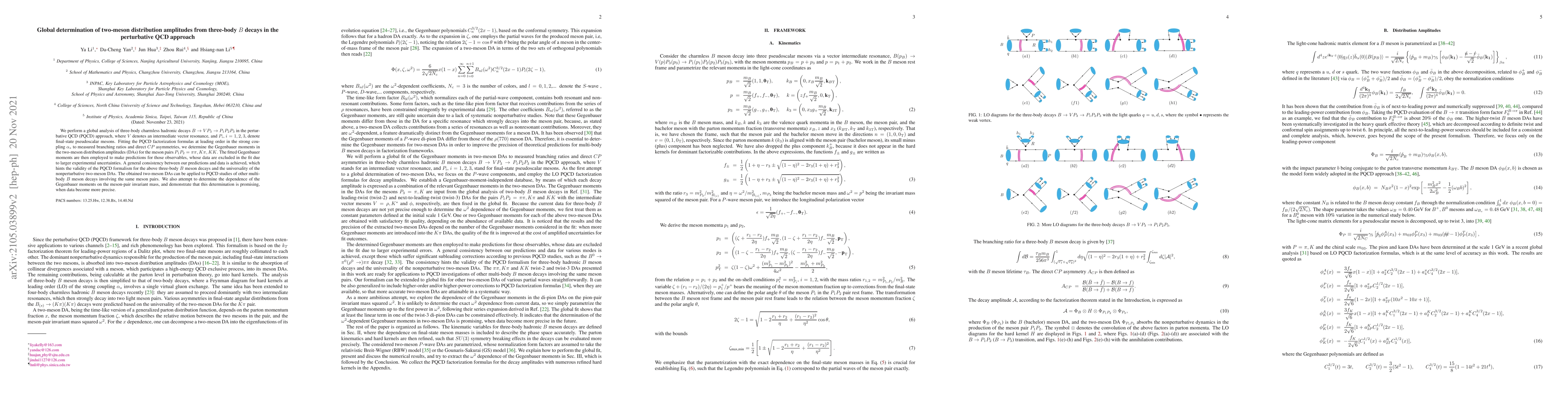 Thumbnail for Global determination of two-meson distribution amplitudes from
  three-body $B$ decays in the perturbative QCD approach
