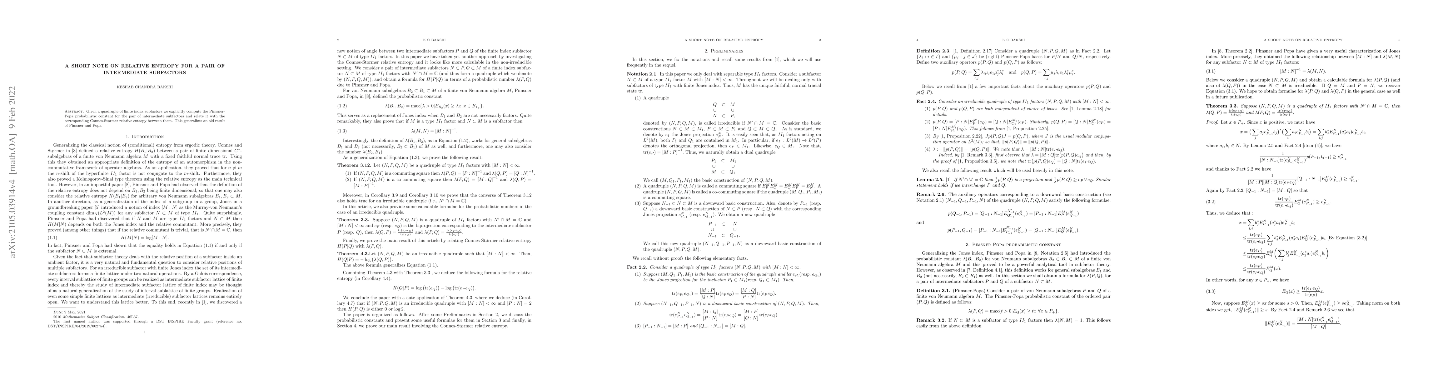 Thumbnail for A short note on relative entropy for a pair of intermediate subfactors