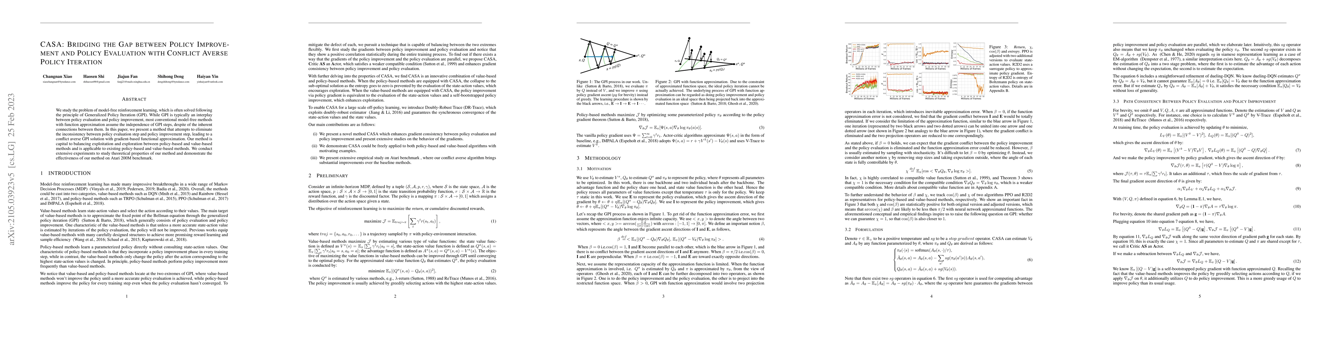Thumbnail for CASA: Bridging the Gap between Policy Improvement and Policy Evaluation
  with Conflict Averse Policy Iteration