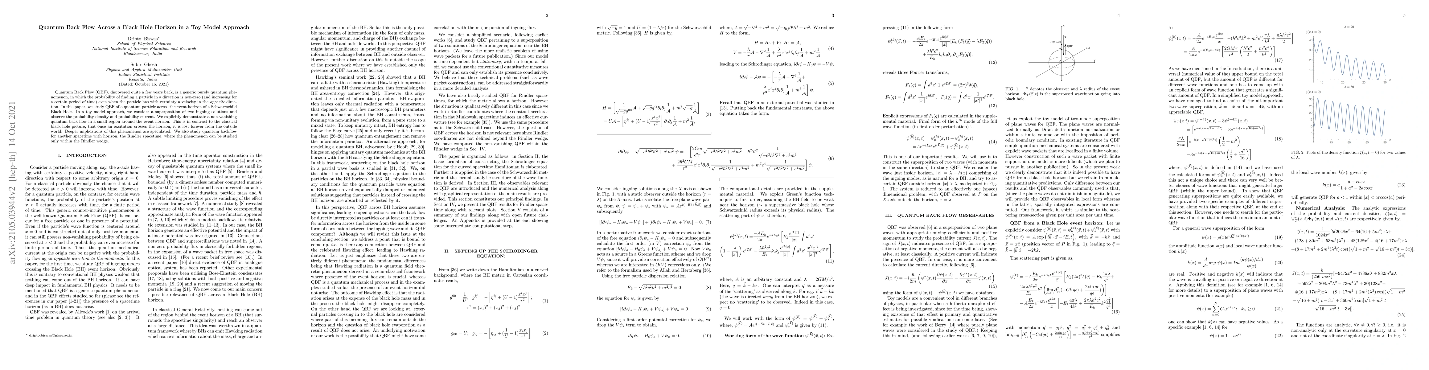 Thumbnail for Quantum Back Flow Across a Black Hole Horizon in a Toy Model Approach