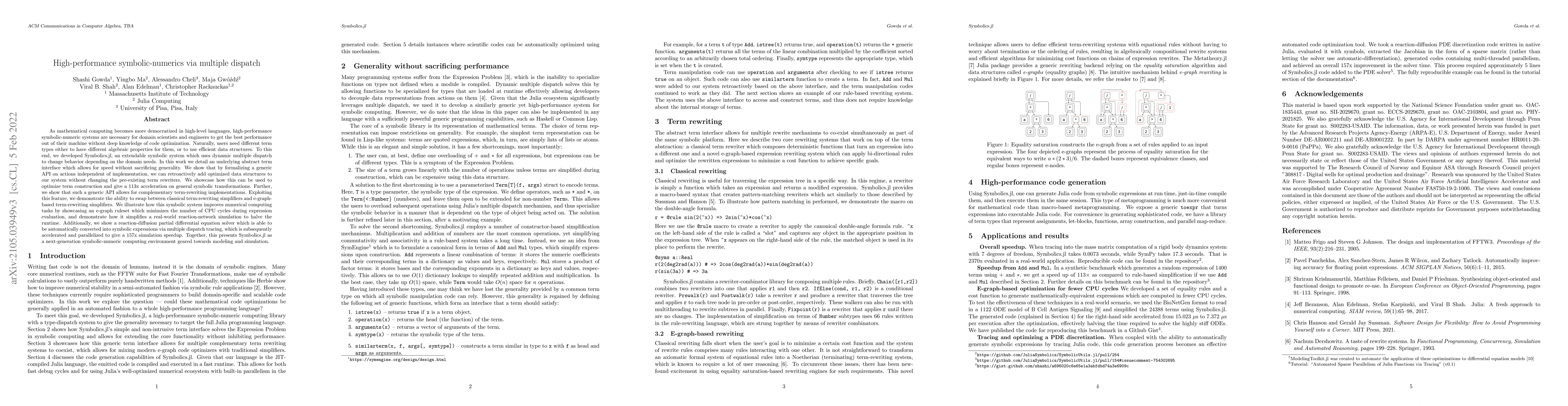 Thumbnail for High-performance symbolic-numerics via multiple dispatch