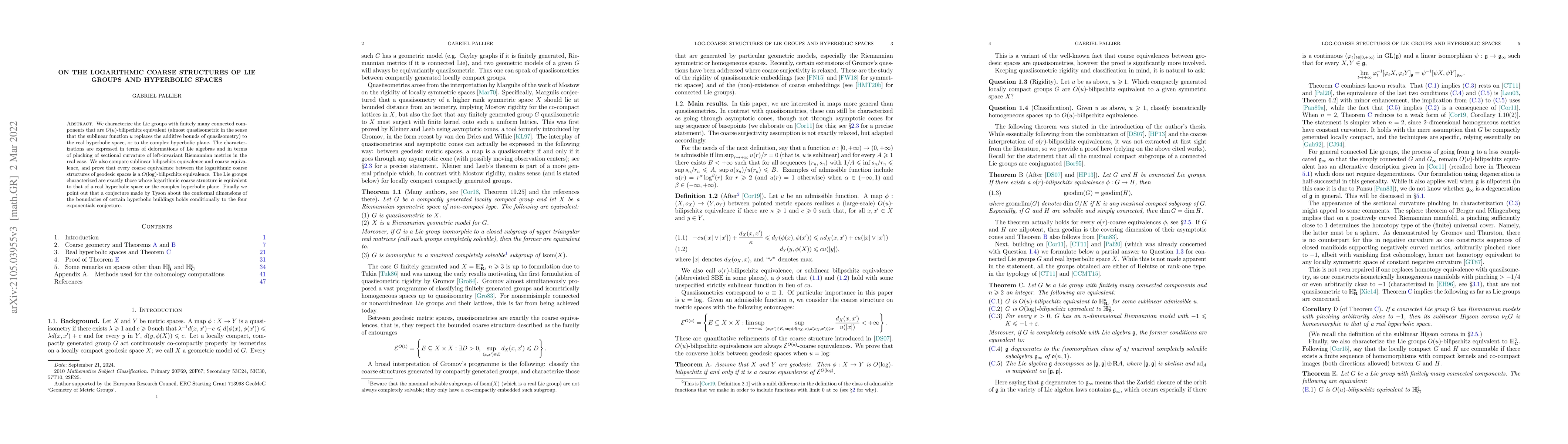 Thumbnail for On the logarithmic coarse structures of Lie groups and hyperbolic spaces