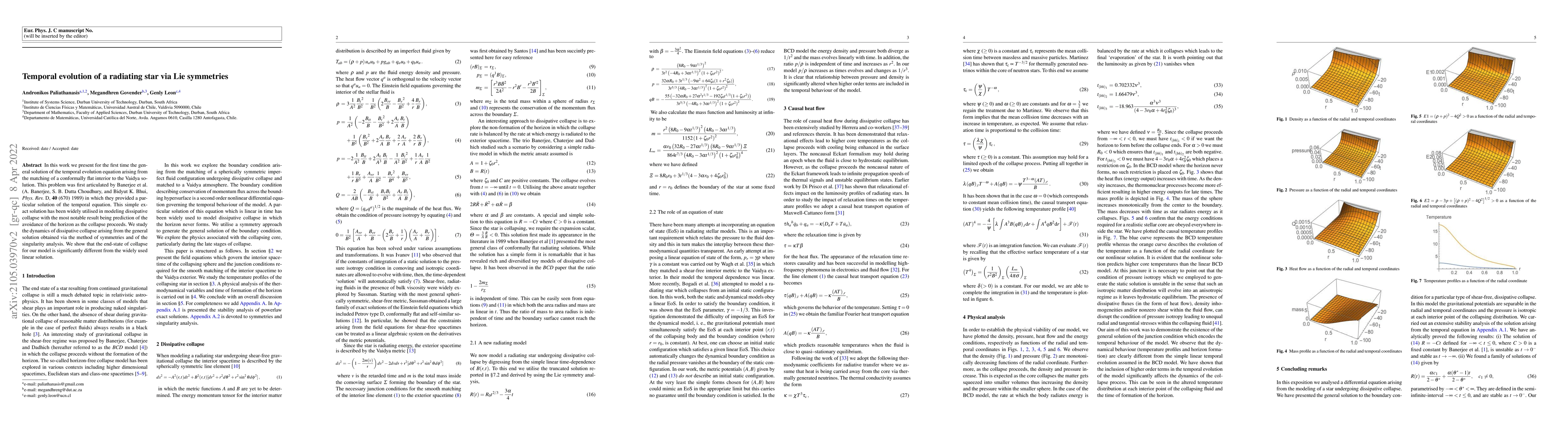 Thumbnail for Temporal evolution of a radiating star via Lie symmetries
