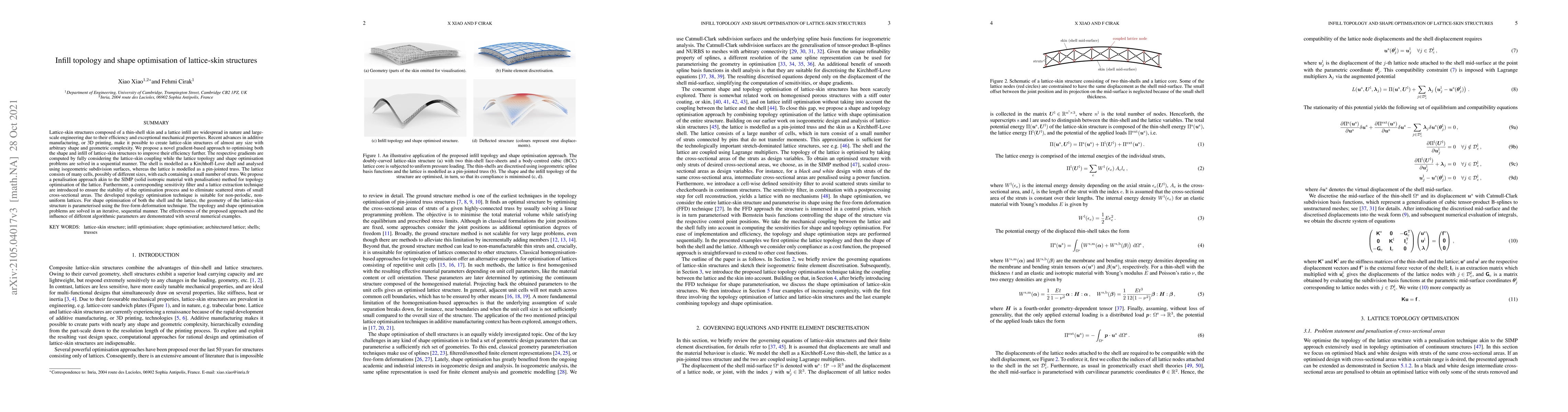 Thumbnail for Infill topology and shape optimisation of lattice-skin structures