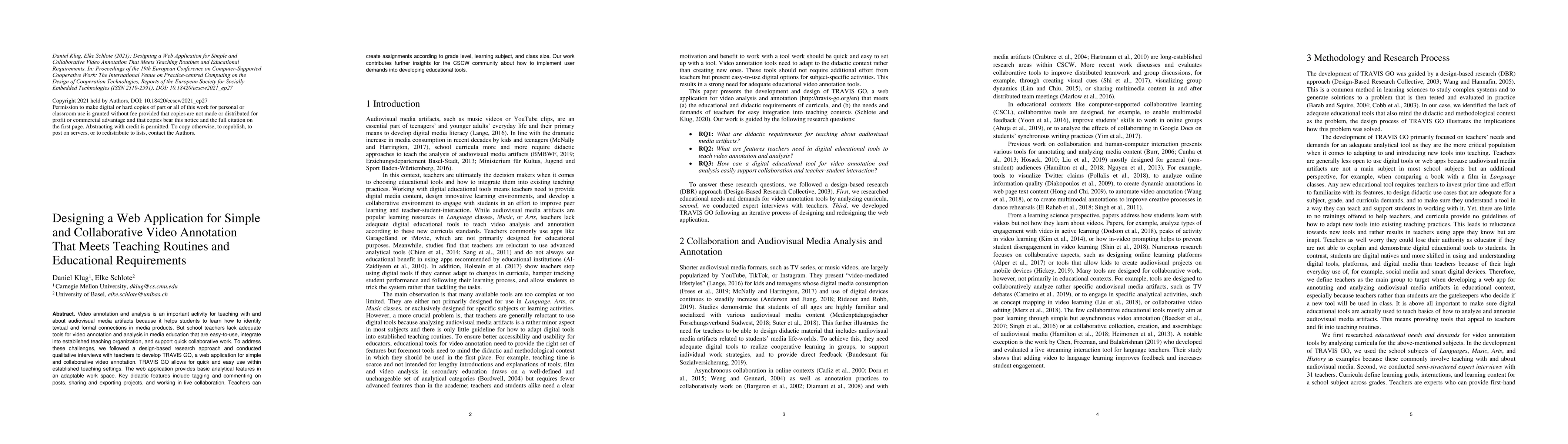 Thumbnail for Designing a Web Application for Simple and Collaborative Video
  Annotation That Meets Teaching Routines and Educational Requirements