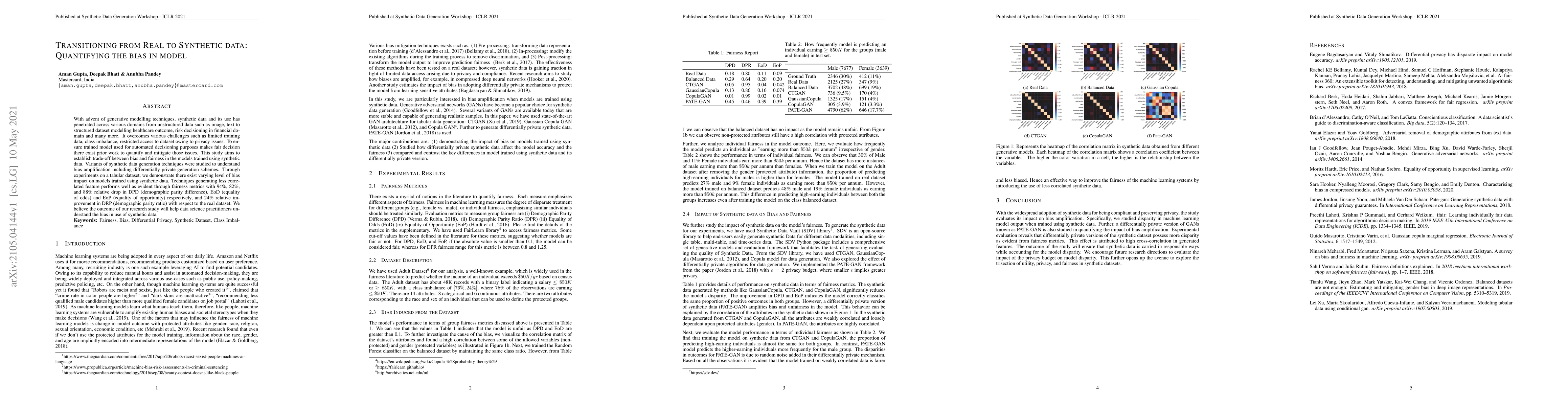 Thumbnail for Transitioning from Real to Synthetic data: Quantifying the bias in model