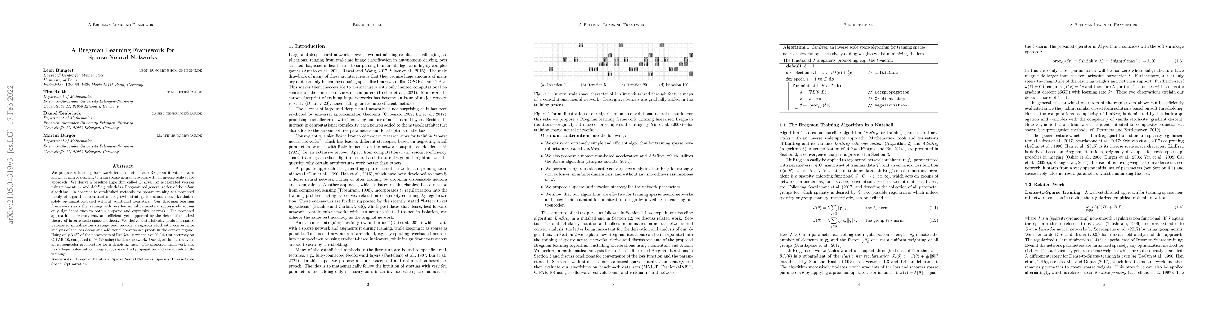 Thumbnail for A Bregman Learning Framework for Sparse Neural Networks