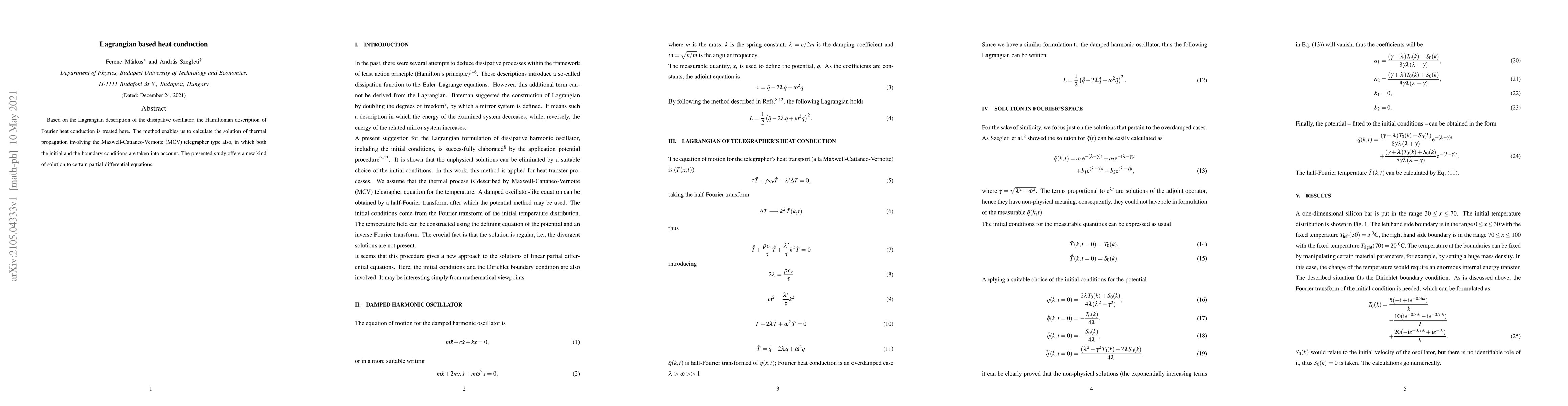 Thumbnail for Lagrangian based heat conduction