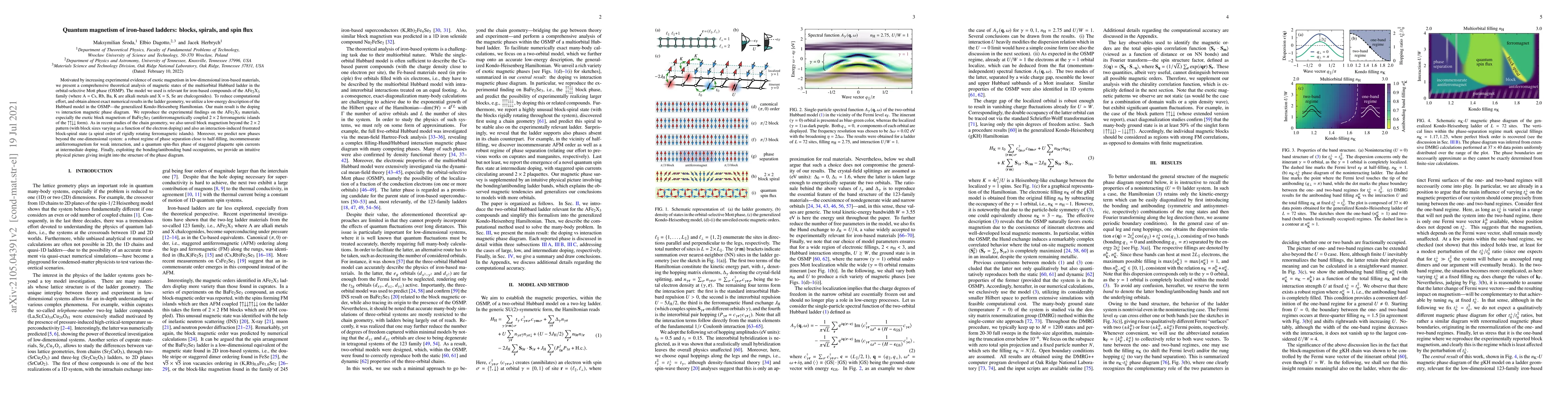Thumbnail for Quantum magnetism of iron-based ladders: Blocks, spirals, and spin flux