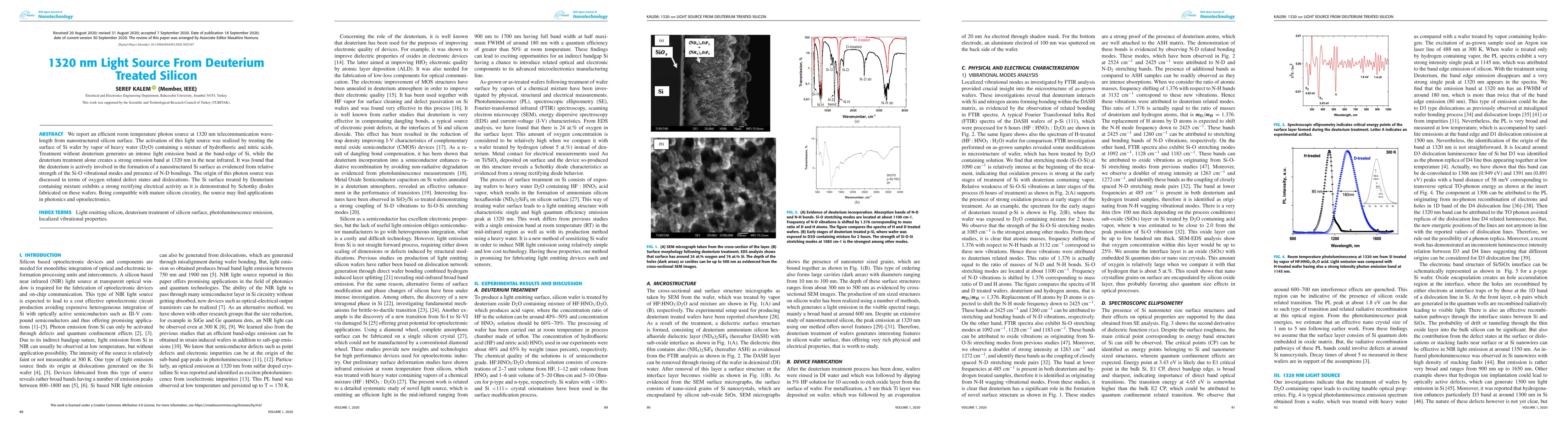 Thumbnail for 1320 nm Light Source From Deuterium Treated Silicon