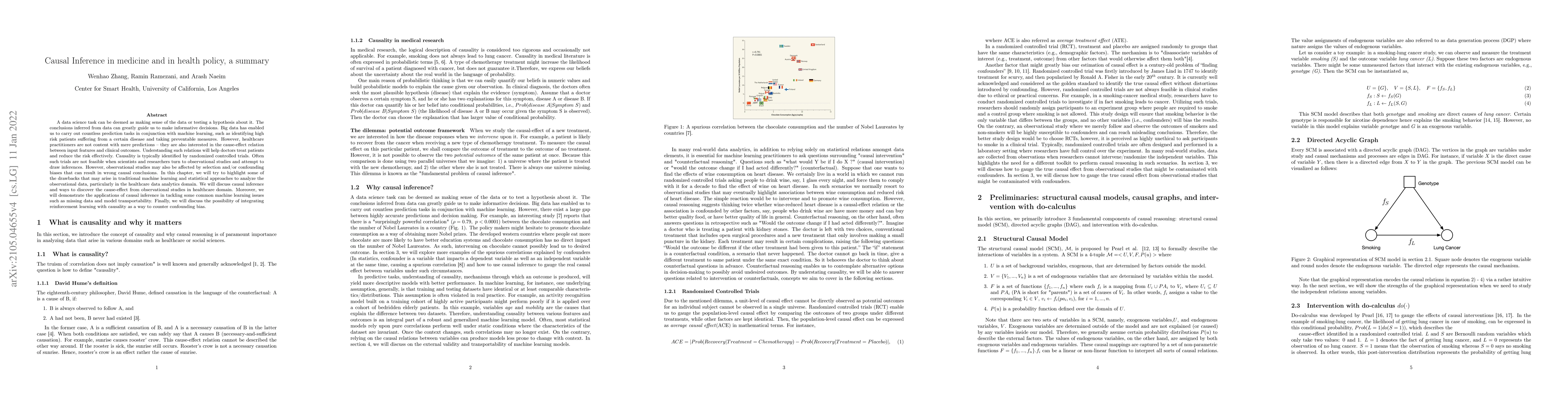 Thumbnail for Causal Inference in medicine and in health policy, a summary