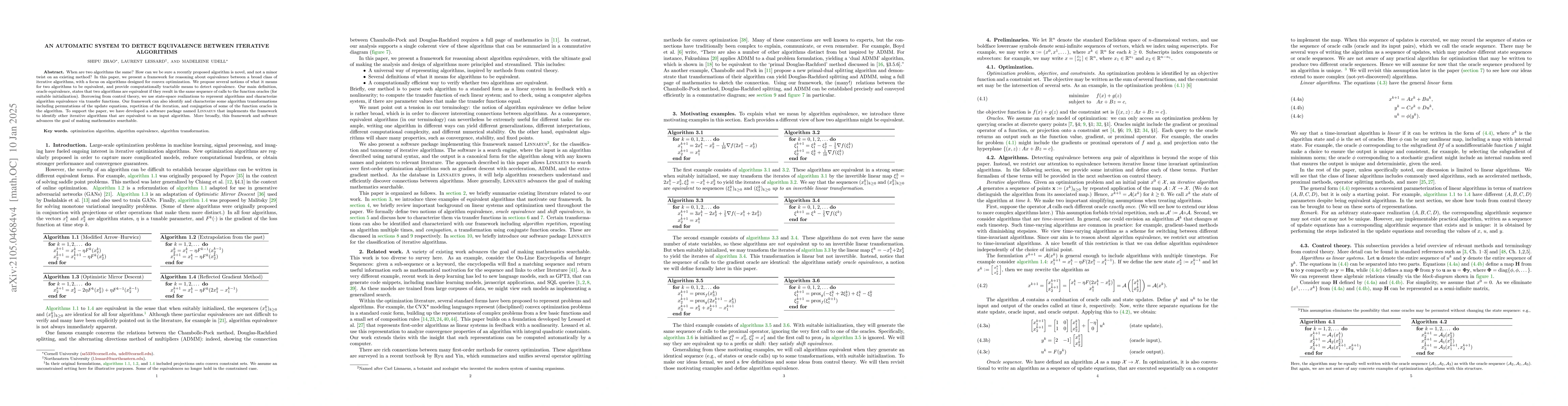 Thumbnail for An automatic system to detect equivalence between iterative algorithms