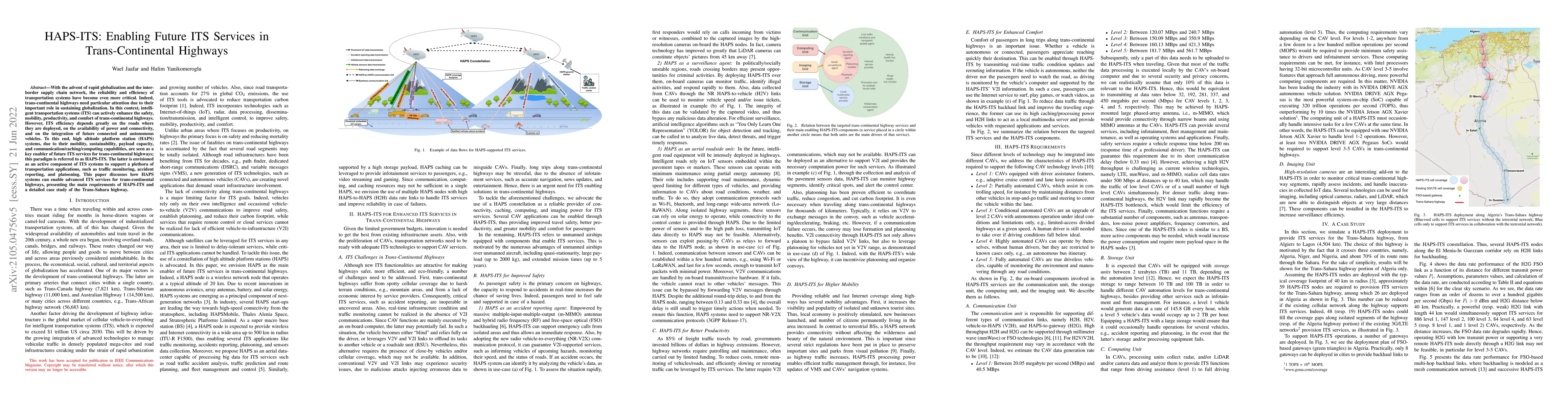 Thumbnail for HAPS-ITS: Enabling Future ITS Services in Trans-Continental Highways
