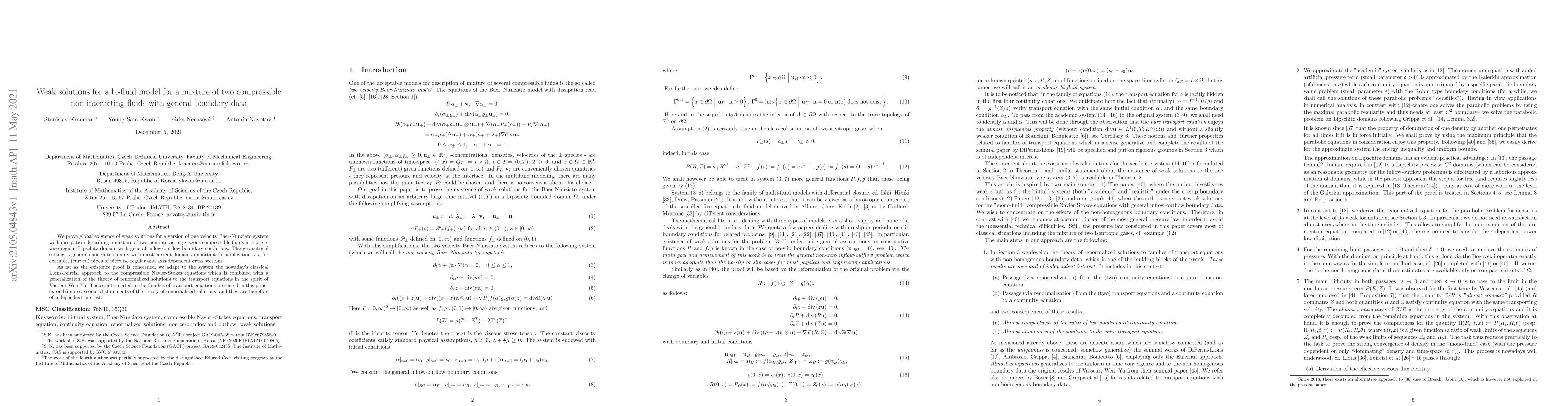 Thumbnail for Weak solutions for a bi-fluid model for a mixture of two compressible
  non interacting fluids with general boundary data