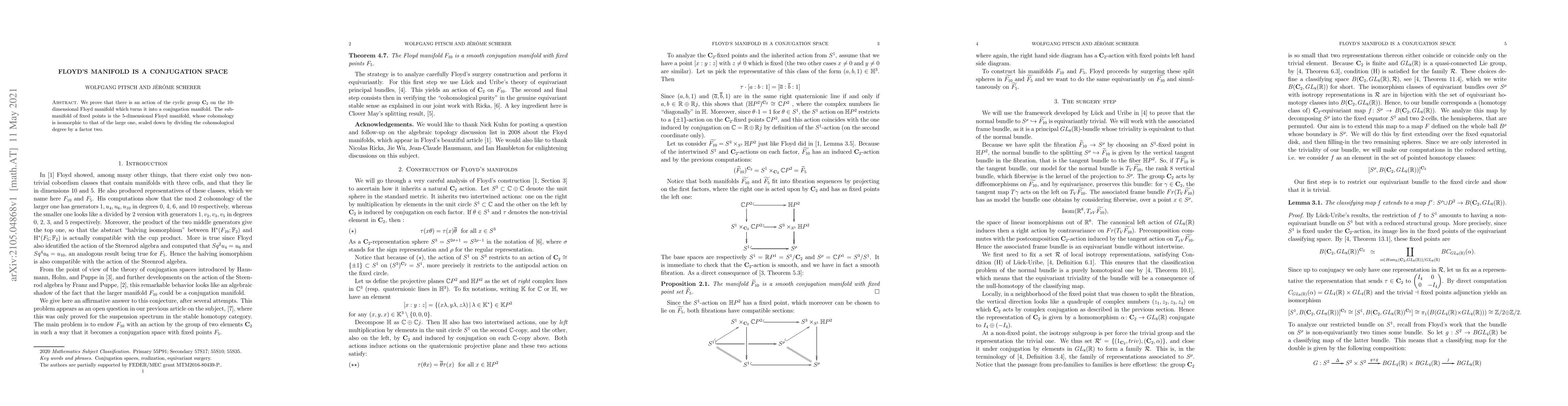 Thumbnail for Floyd's manifold is a conjugation space