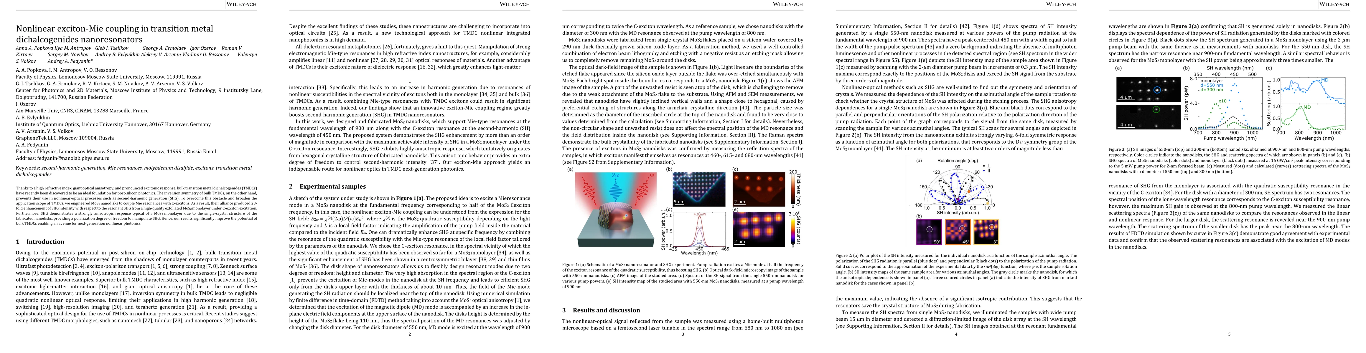 Thumbnail for Nonlinear exciton-Mie coupling in transition metal dichalcogenides
  nanoresonators
