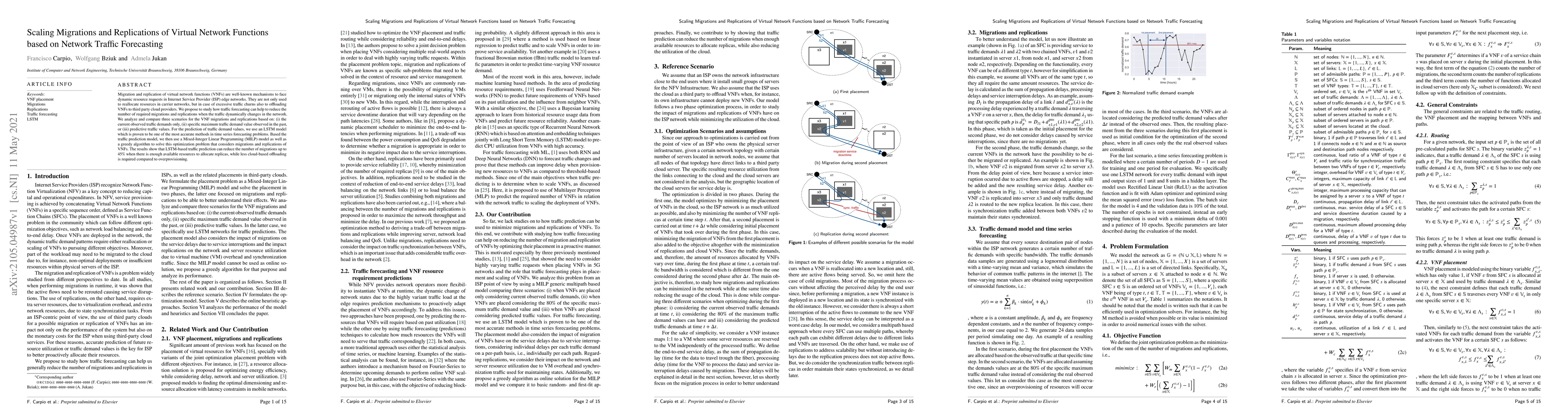Thumbnail for Scaling Migrations and Replications of Virtual Network Functions based
  on Network Traffic Forecasting