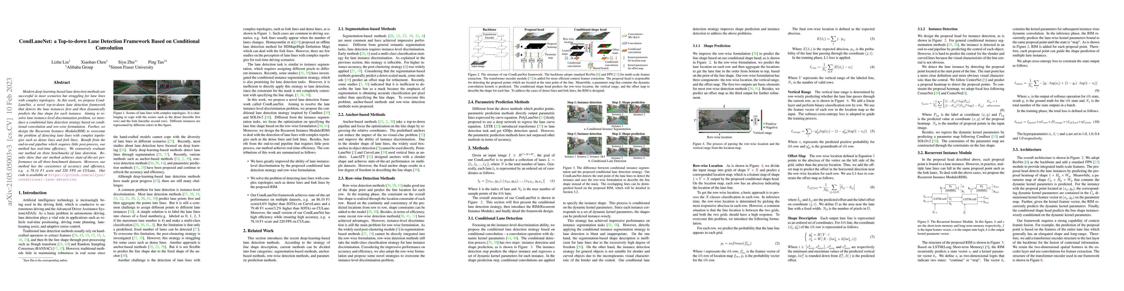 Thumbnail for CondLaneNet: a Top-to-down Lane Detection Framework Based on Conditional
  Convolution