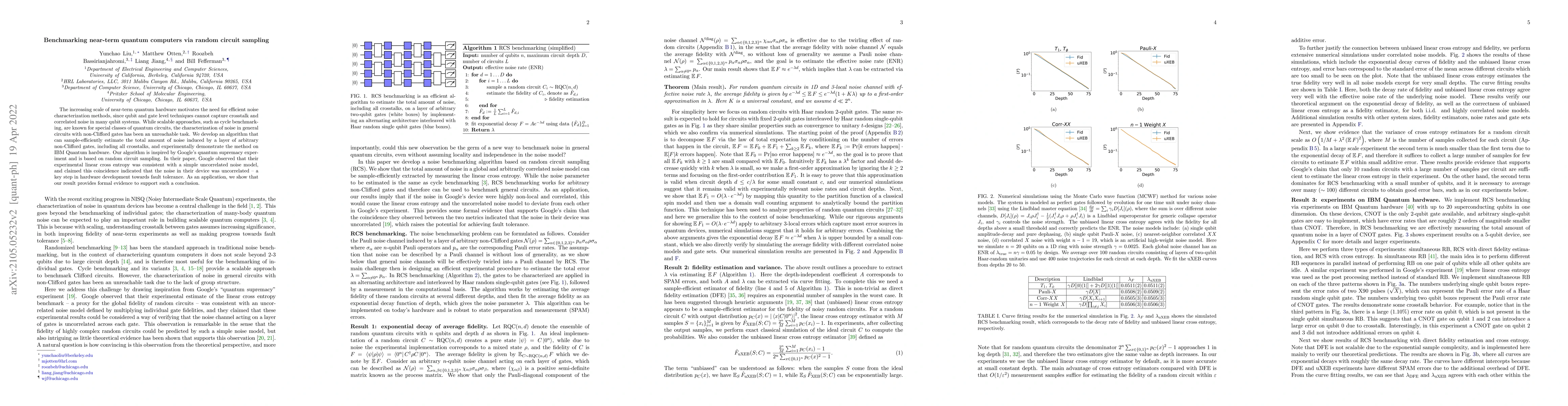 Thumbnail for Benchmarking near-term quantum computers via random circuit sampling