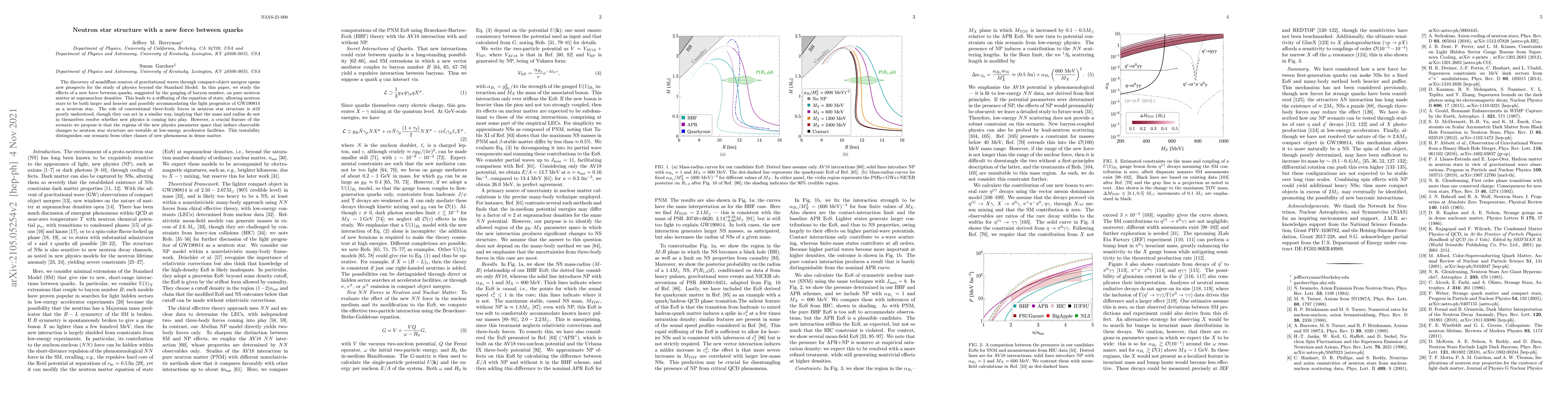 Thumbnail for Neutron star structure with a new force between quarks