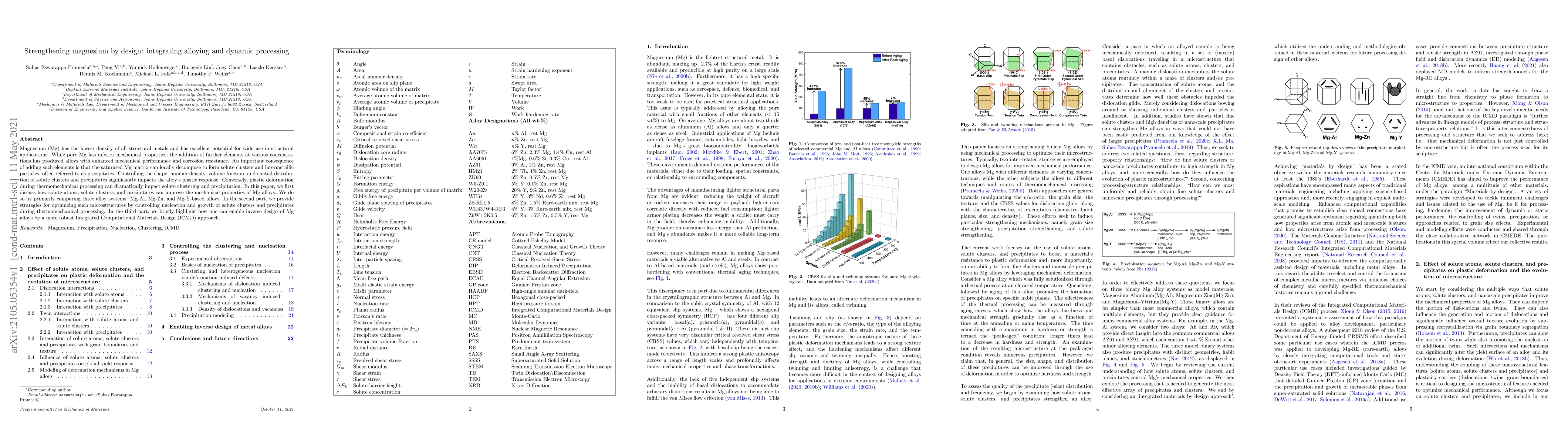 Thumbnail for Strengthening magnesium by design: integrating alloying and dynamic
  processing