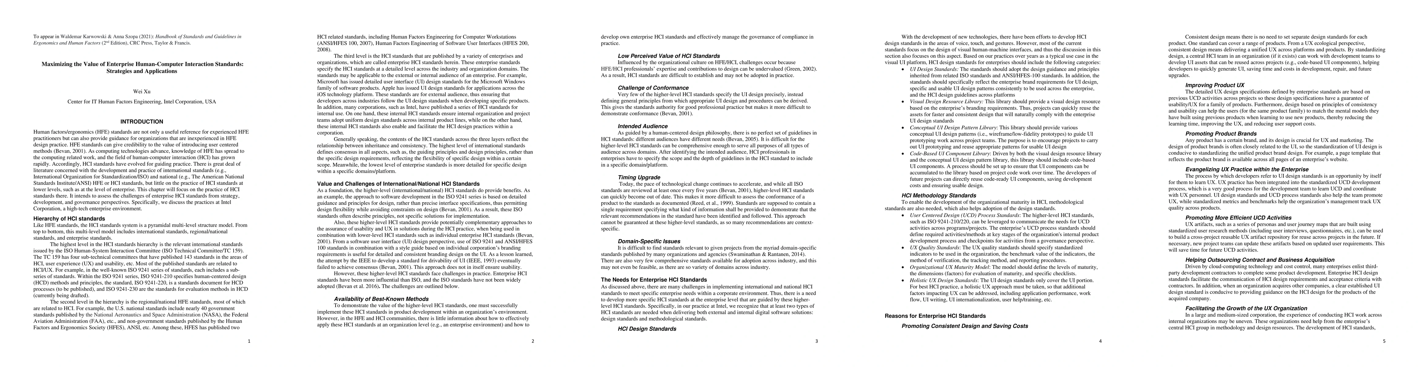 Thumbnail for Maximizing the Value of Enterprise Human-Computer Interaction Standards:
  Strategies and Applications