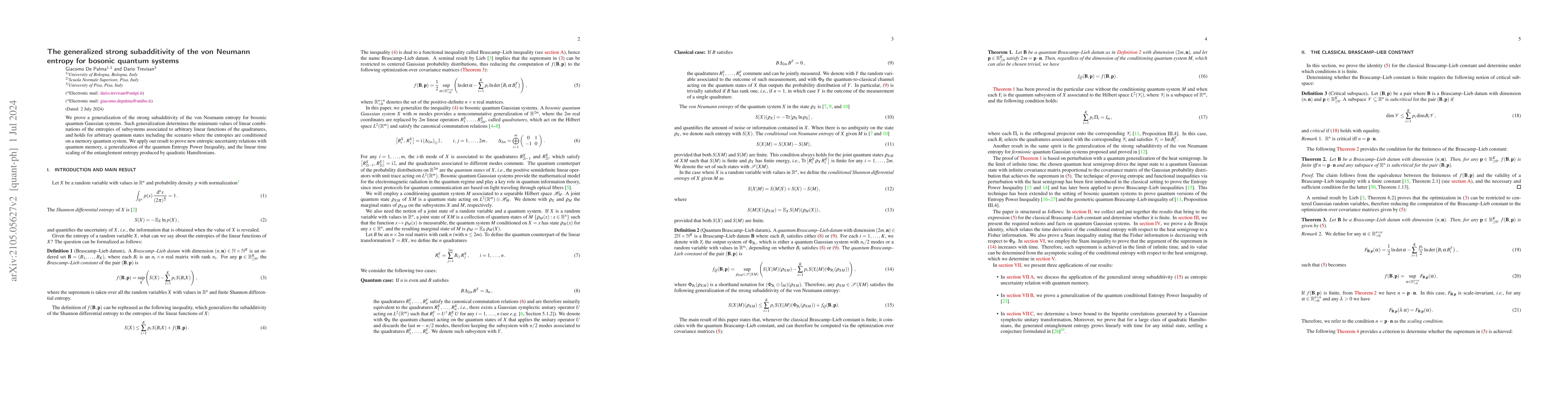 Thumbnail for The generalized strong subadditivity of the von Neumann entropy for
  bosonic quantum systems