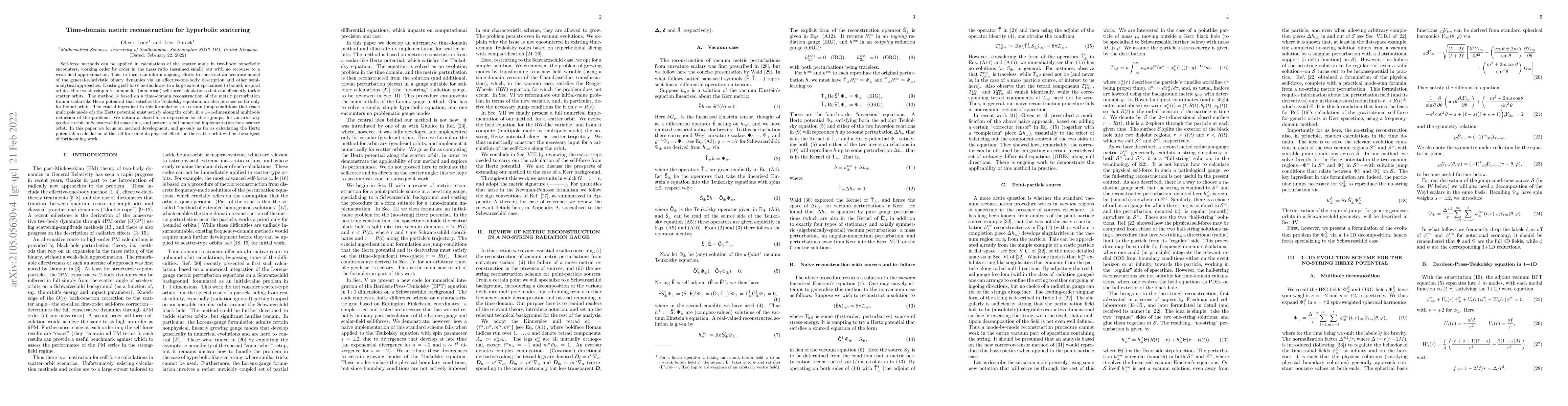 Thumbnail for Time-domain metric reconstruction for hyperbolic scattering
