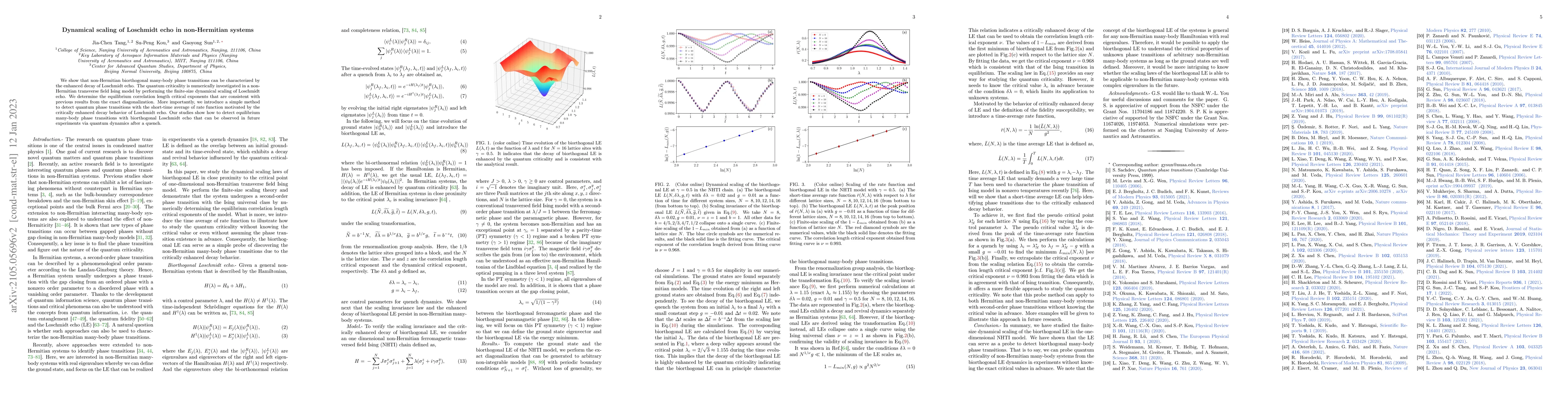 Thumbnail for Dynamical scaling of Loschmidt echo in non-Hermitian systems
