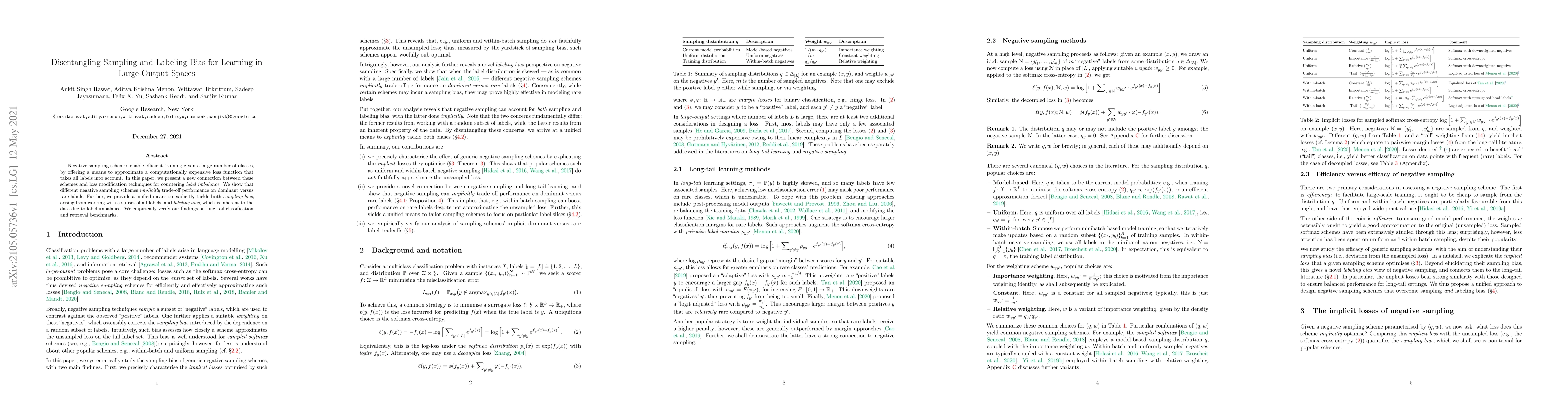 Thumbnail for Disentangling Sampling and Labeling Bias for Learning in Large-Output
  Spaces