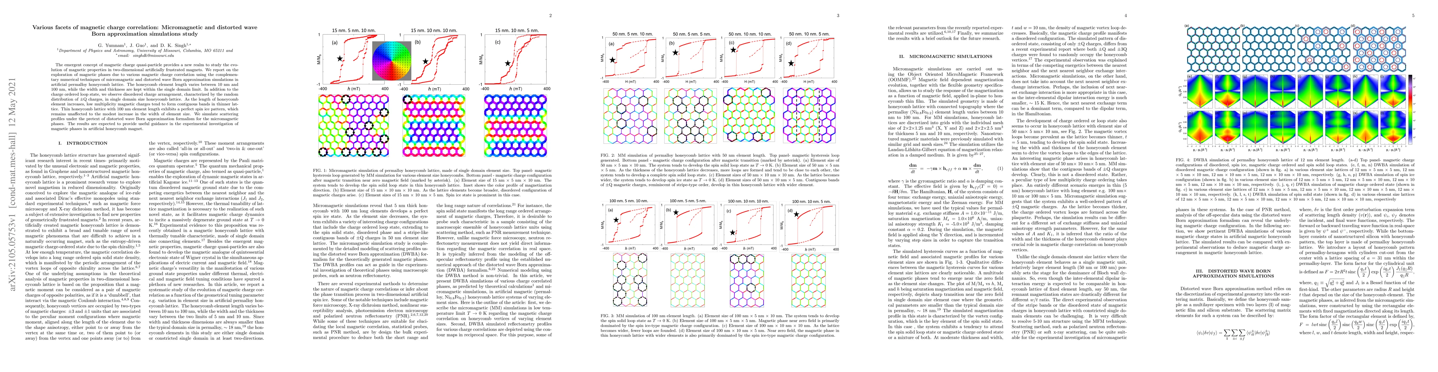Thumbnail for Various facets of magnetic charge correlation: Micromagnetic and
  distorted waveBorn approximation simulations study