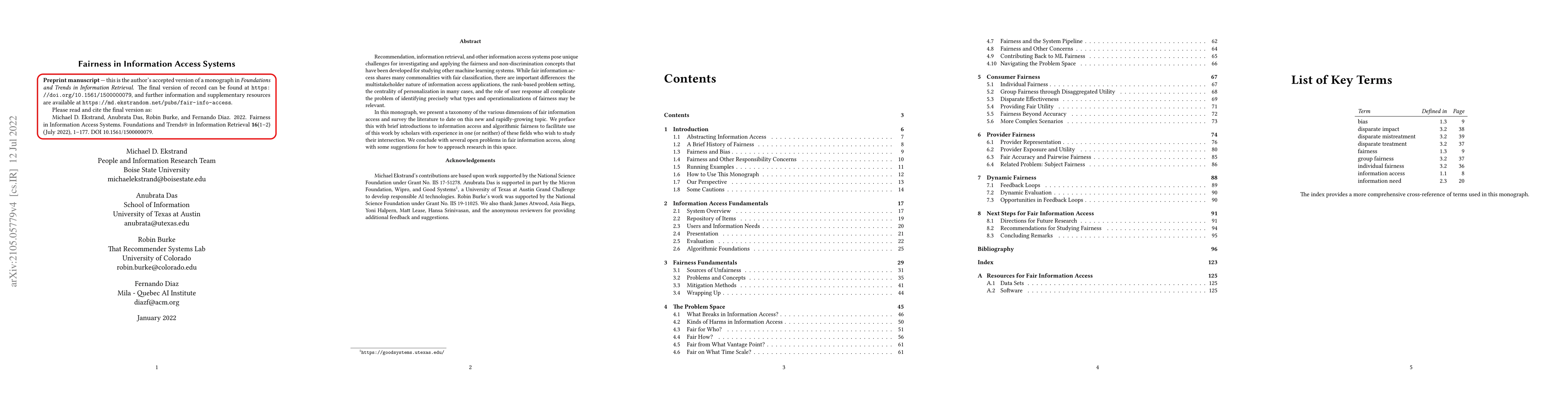 Thumbnail for Fairness in Information Access Systems
