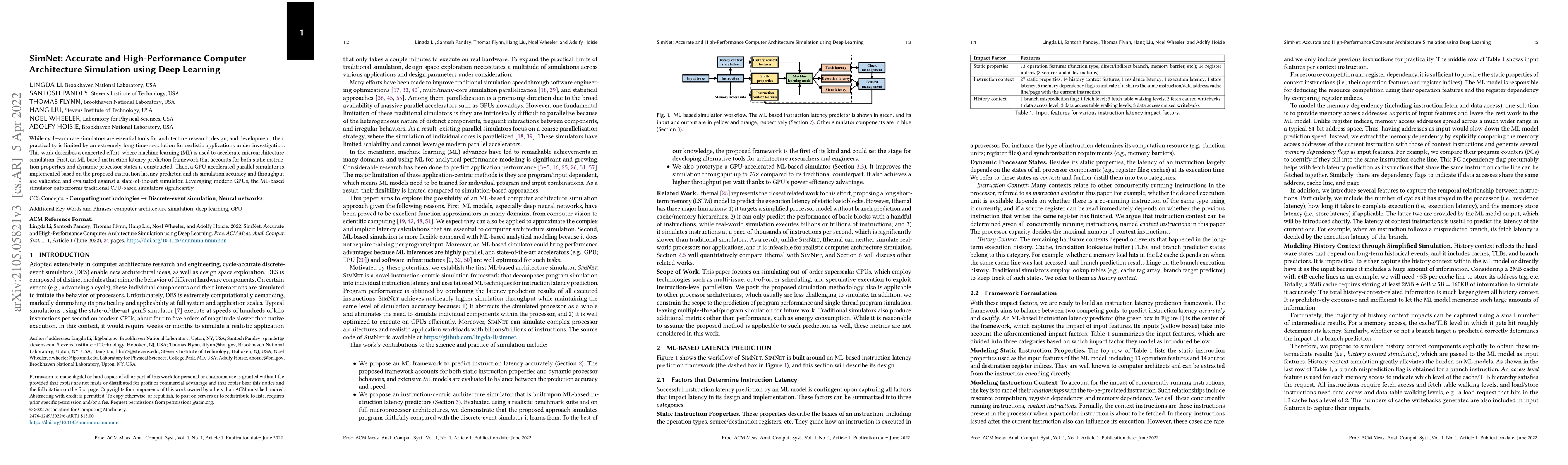 Thumbnail for SimNet: Accurate and High-Performance Computer Architecture Simulation
  using Deep Learning