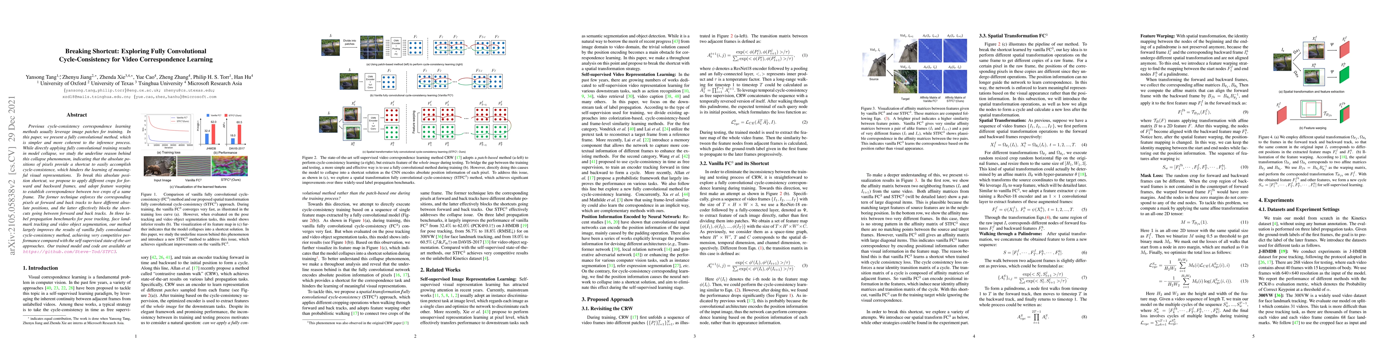 Thumbnail for Breaking Shortcut: Exploring Fully Convolutional Cycle-Consistency for
  Video Correspondence Learning