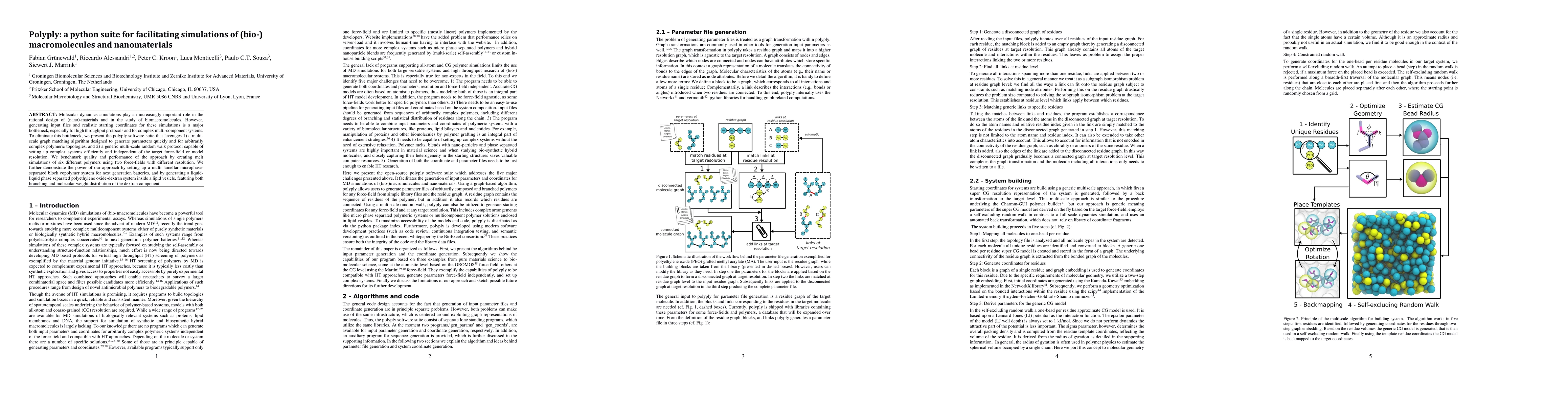 Thumbnail for Polyply: a python suite for facilitating simulations of
  (bio-)macromolecules and nanomaterials