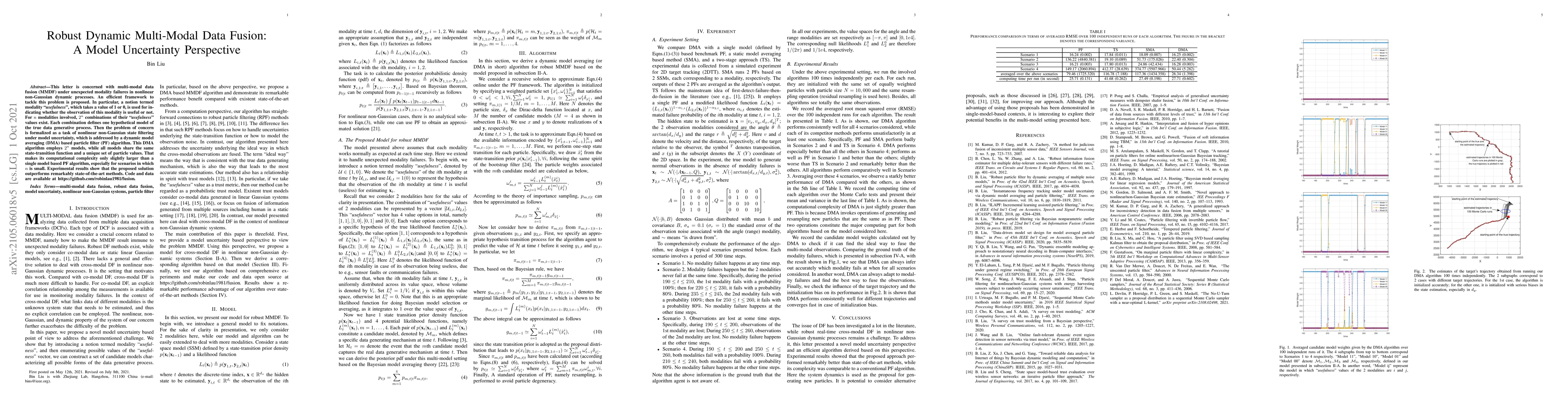 Thumbnail for Robust Dynamic Multi-Modal Data Fusion: A Model Uncertainty Perspective