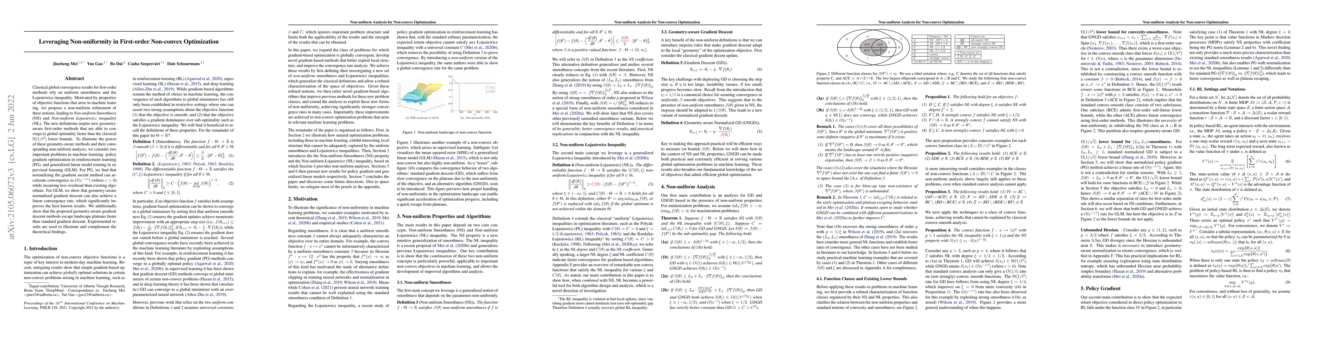 Thumbnail for Leveraging Non-uniformity in First-order Non-convex Optimization
