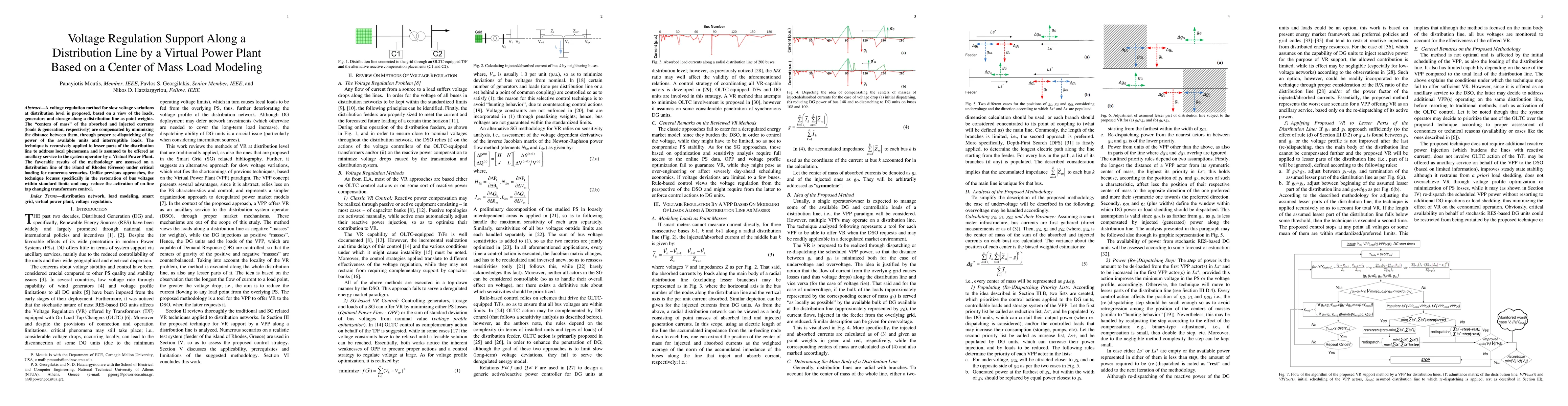 Thumbnail for Voltage Regulation Support Along a Distribution Line by a Virtual Power
  Plant Based on a Center of Mass Load Modeling