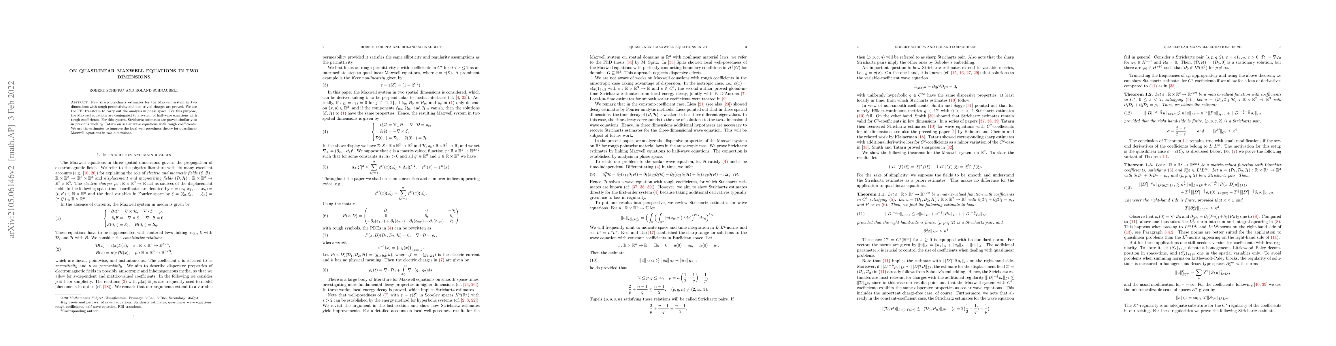 Thumbnail for On quasilinear Maxwell equations in two dimensions