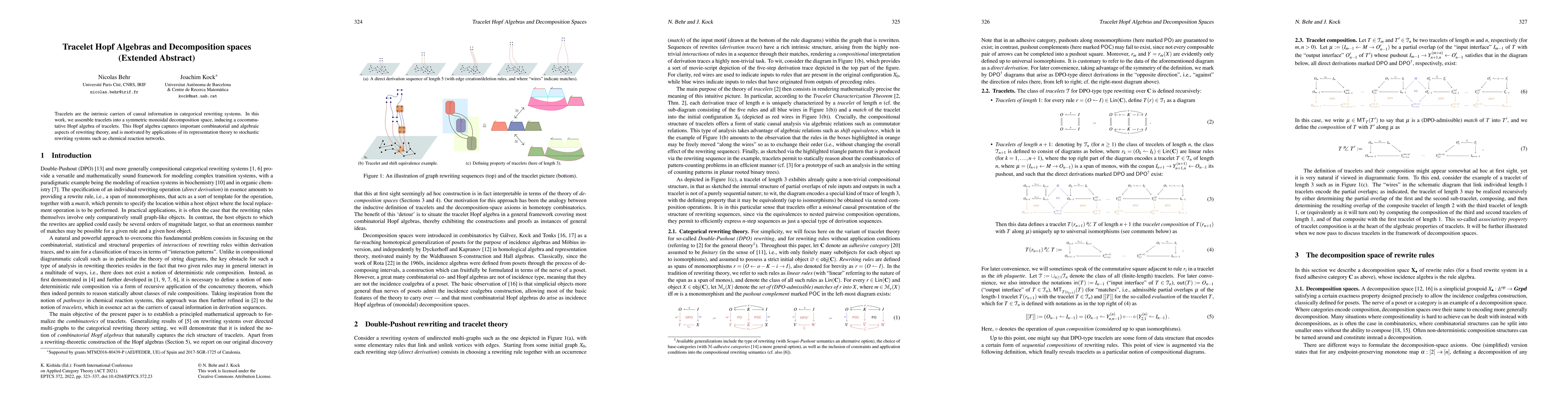 Thumbnail for Tracelet Hopf Algebras and Decomposition Spaces (Extended Abstract)