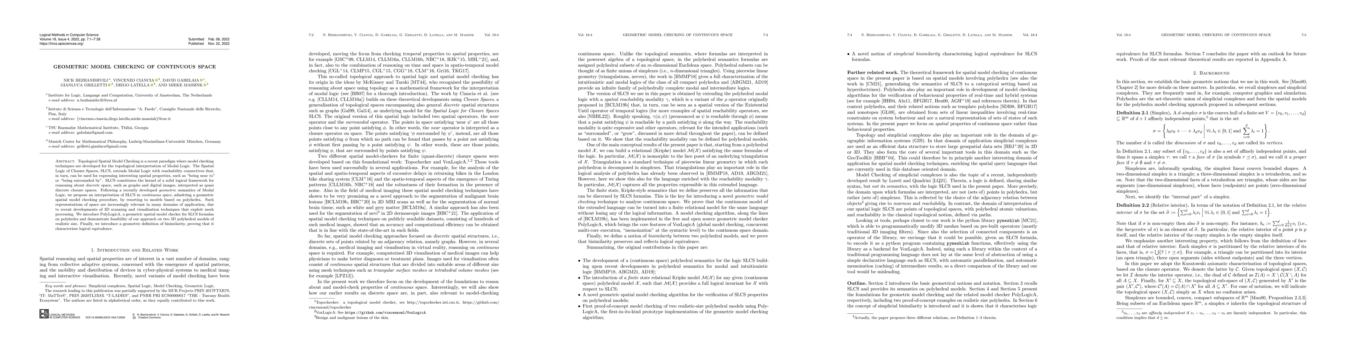 Thumbnail for Geometric Model Checking of Continuous Space