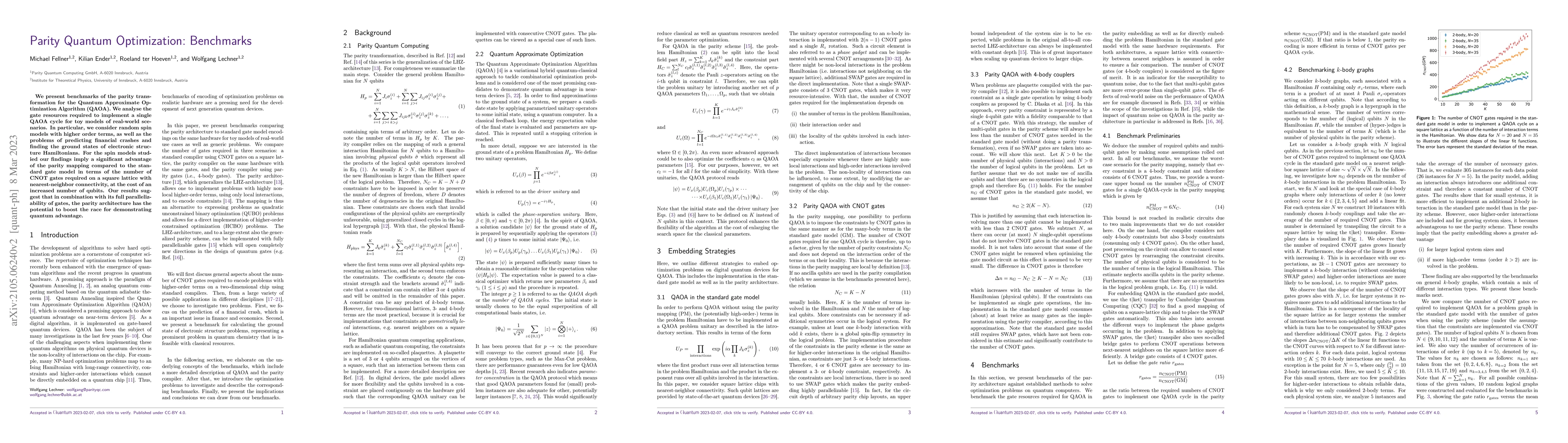 Thumbnail for Parity Quantum Optimization: Benchmarks