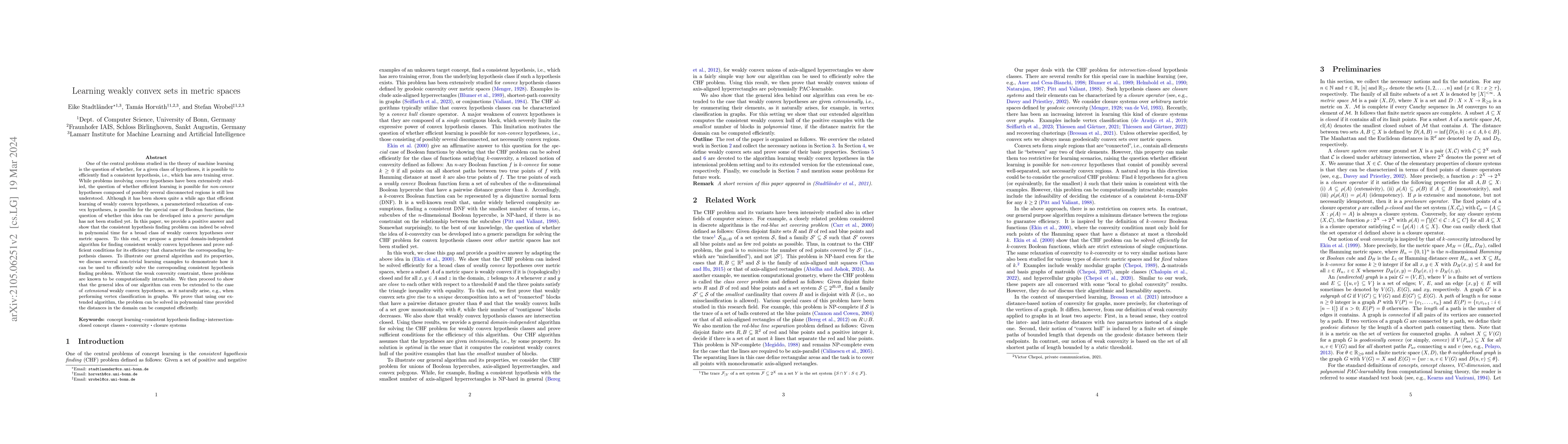 Thumbnail for Learning Weakly Convex Sets in Metric Spaces