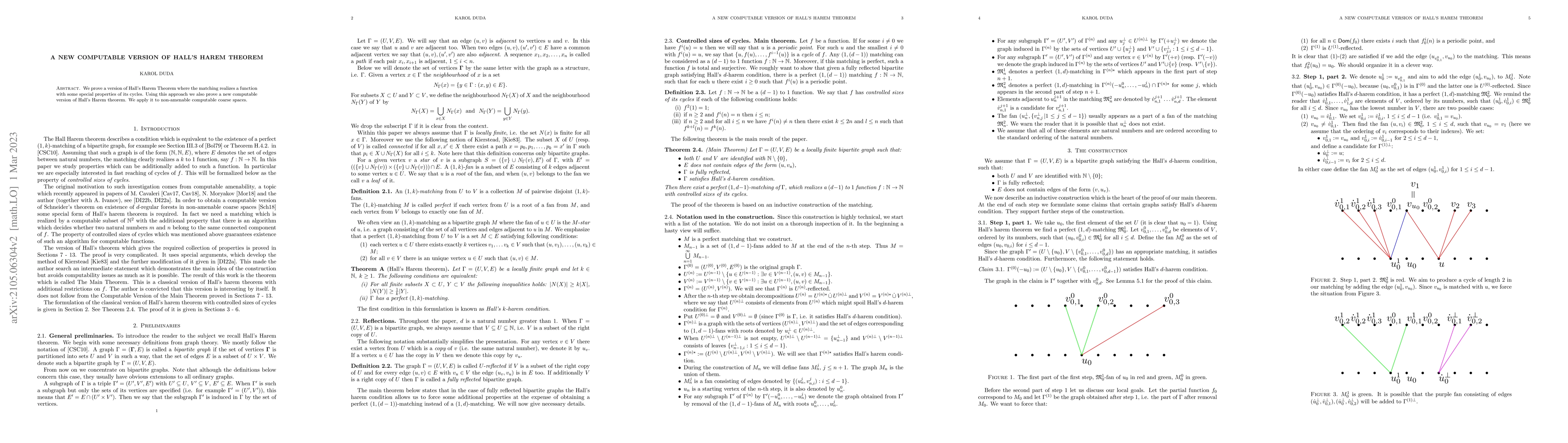 Thumbnail for A new computable version of Hall's Harem Theorem